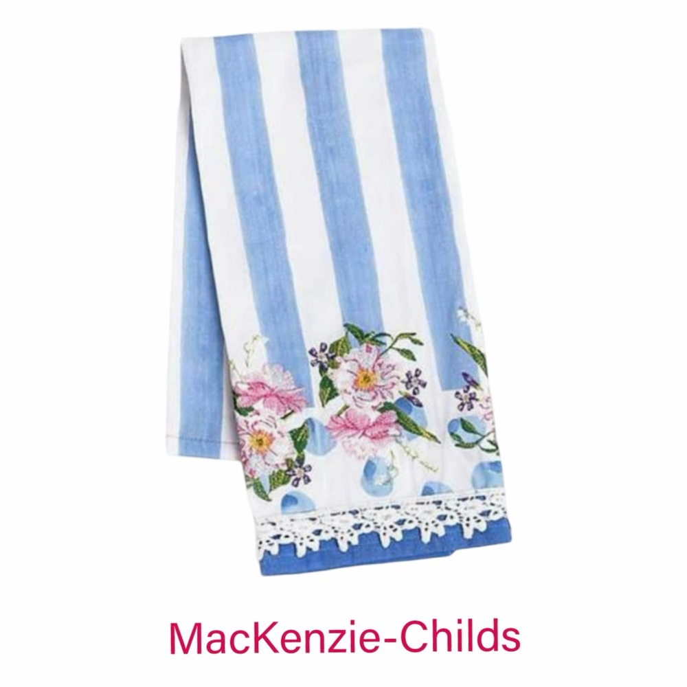 Wildflowers Blue Dish Towel